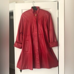 Vintage leather jacket with cape effect- Pano Sereti